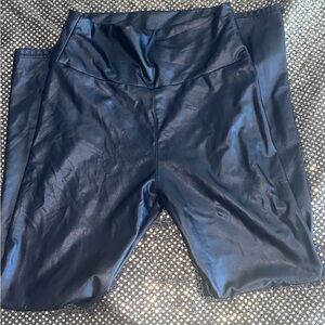 Black Faux Leather Leggings